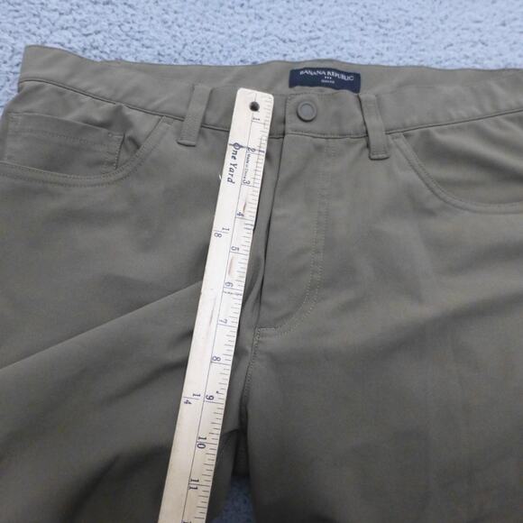 Banana Republic Pants Mens 33x32 Slim Brown Performance Chino Stretch Golf - Picture 6 of 10